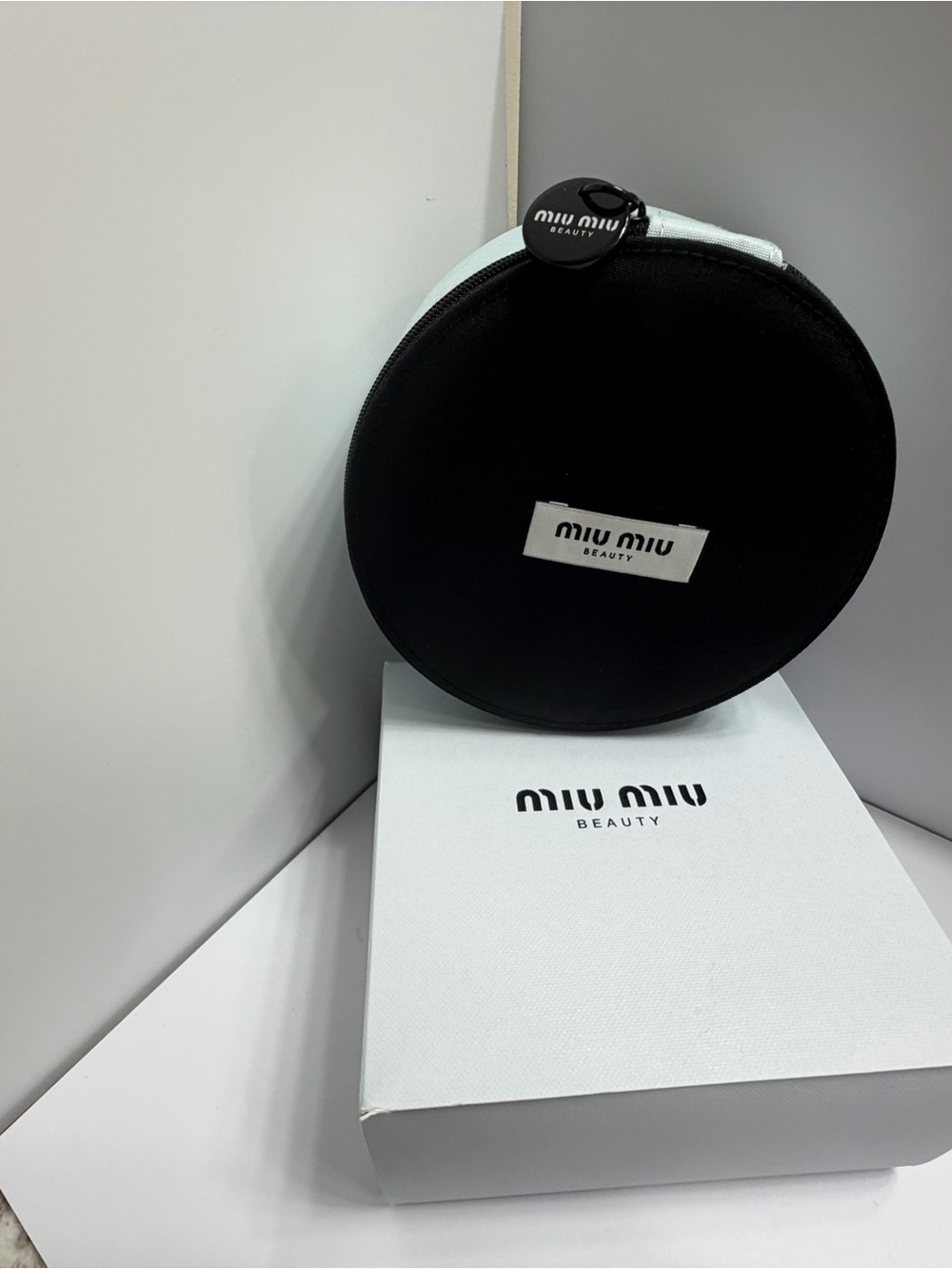 Miu Miu Black Round Cosmetic Pouch